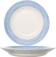 Brush Diep Bord - Blauw - Ø 22
