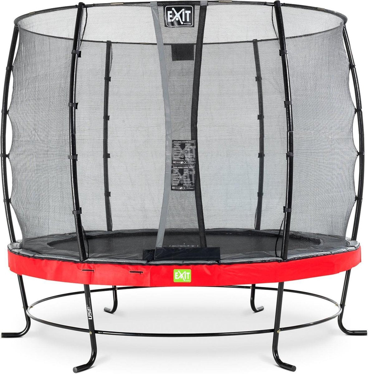 Trampoline EXIT Elegant - ø251cm met veiligheidsnet Economy - rood