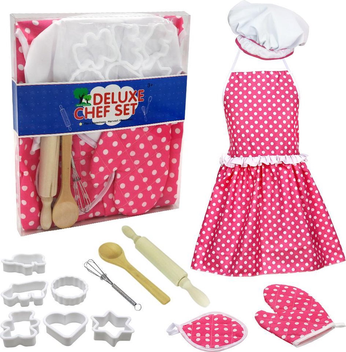 Keukenset voor kinderen - Roze keukenschort