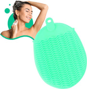 JOLTIA - Siliconen Washandje - Was & Scrubhandschoen - Washandjes - Baby - Volwassenen - Exfoliating glove - Scrub - Lichaam - Hoofd - Turquoise