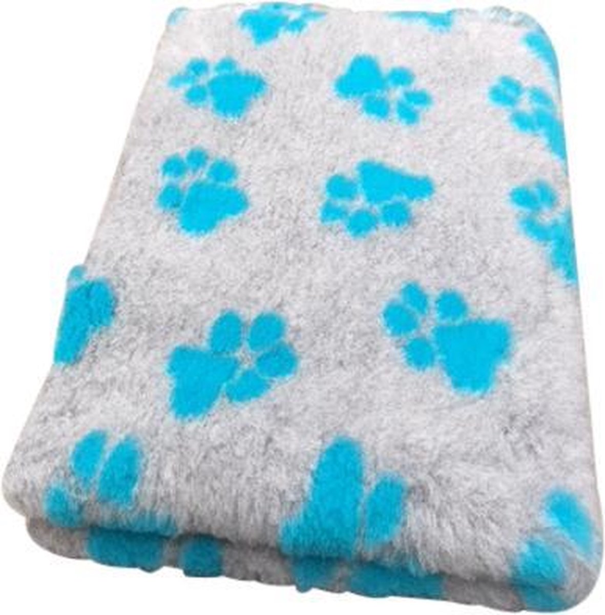 Vetbed Dierenmat Dierenkleed Xtra Soft - 2 kleur Big Paw- Grijs Turquoise latex anti-slip 150 * 100 cm