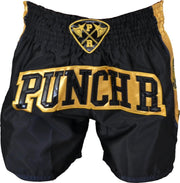 PunchR Muay Thai Kickboks Broek Zwart Goud L = Jeans Maat 34