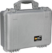 Peli 1520 Waterdichte Camerakoffer Zilver met Foam Interieur