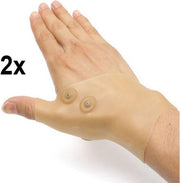2 stuks Artrose Handschoen - Artrose Brace – Artritis Handschoenen - Reuma Handschoen– Duim Handschoen - Spierpijn – Handklachten - Ondersteuning – Magnetisch roze/beige