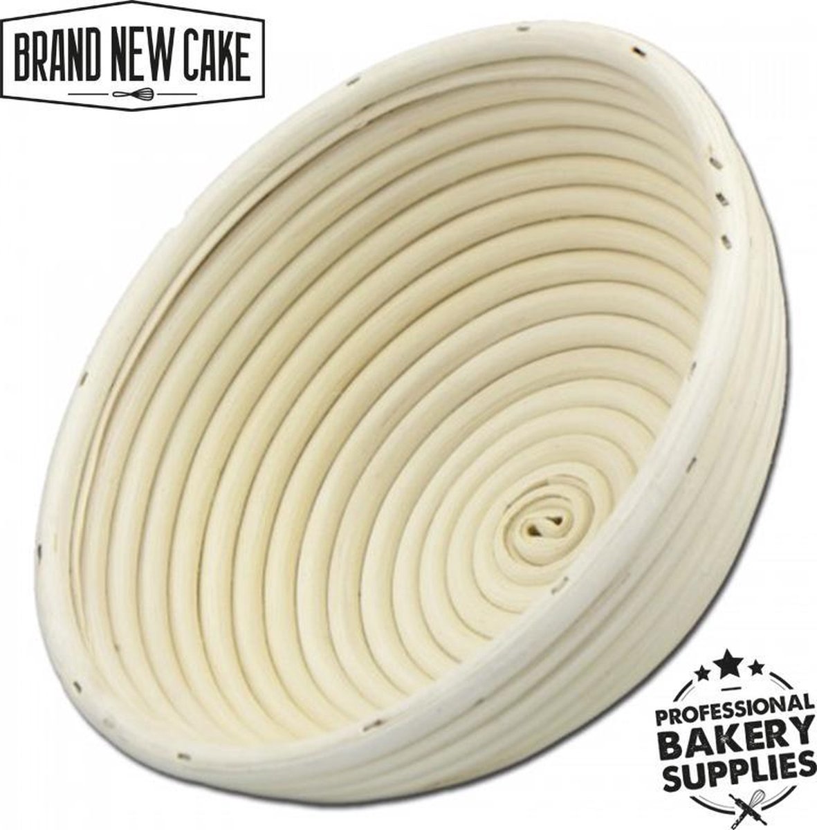 BrandNewCake Rijsmandje Riet Rond Ø20cm (500 tot 750 gram deeg) - Banneton voor Deeg Rijzen en Brood Bakken
