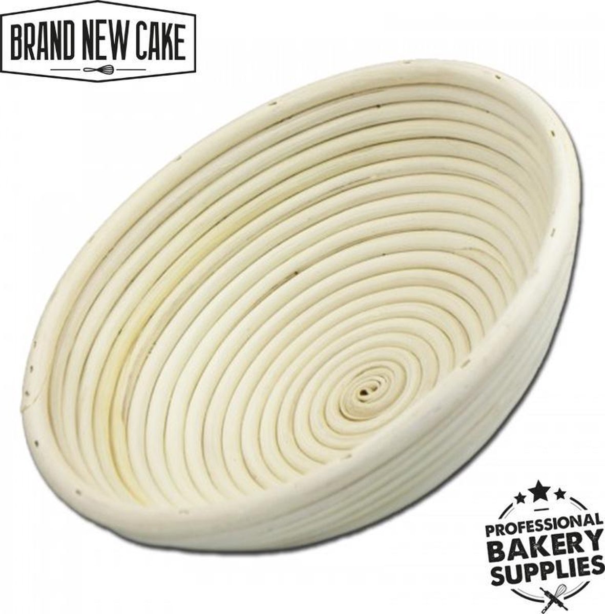 BrandNewCake Rijsmandje Riet Rond Ø27cm (1000 tot 1400 gram deeg) - Banneton voor Deeg Rijzen en Brood Bakken
