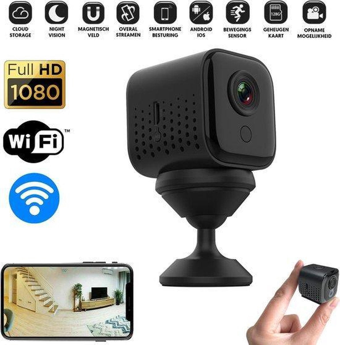 TecEye - Spy camera - Verborgen camera - Spy camera Wifi - Spionage Camera - Spycam - Spycamera Wifi met App