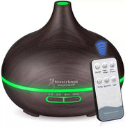 Aroma diffuser - Vernevelaar - Geurverspreider - 7 LED lichten - 300ML - inclusief 3 etherische oliën