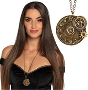 Unisex Steampunk ketting met hanger.