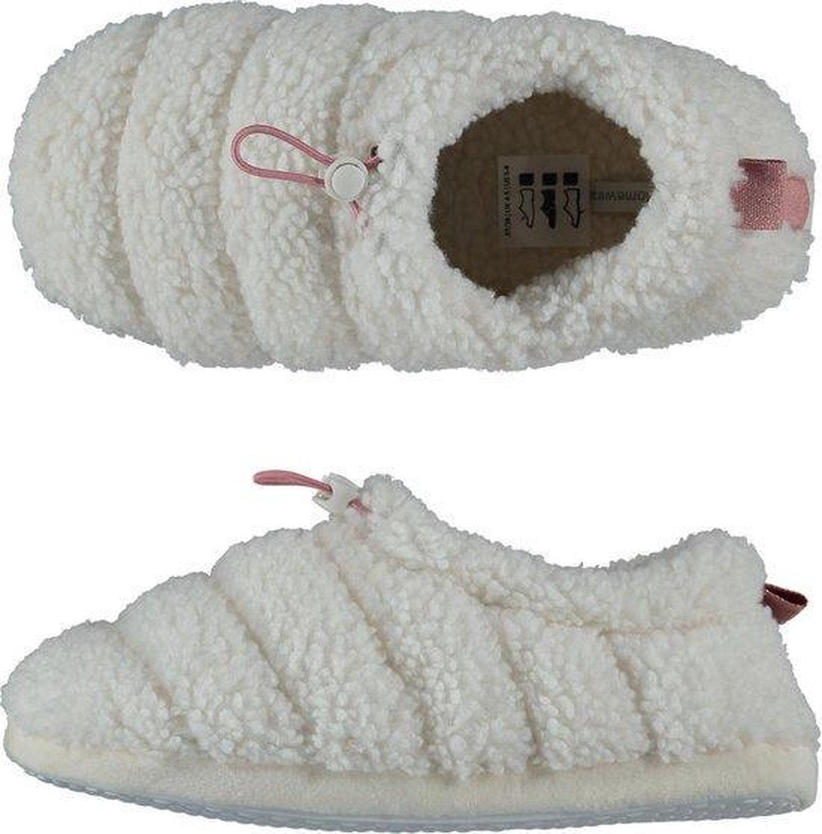 Sloffen - Pantoffels dames - Pantoffels - Sloffen dames - Laag - Wit - Maat 41/42