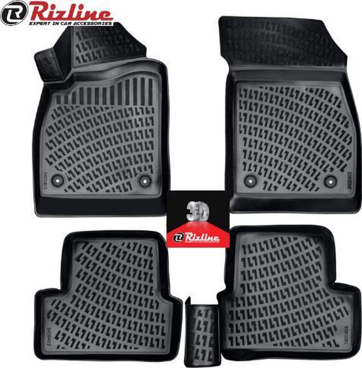 Automatten OPEL ZAFIRA B 2005-2014 Premium 3D originele pasvorm-rubberen zwart