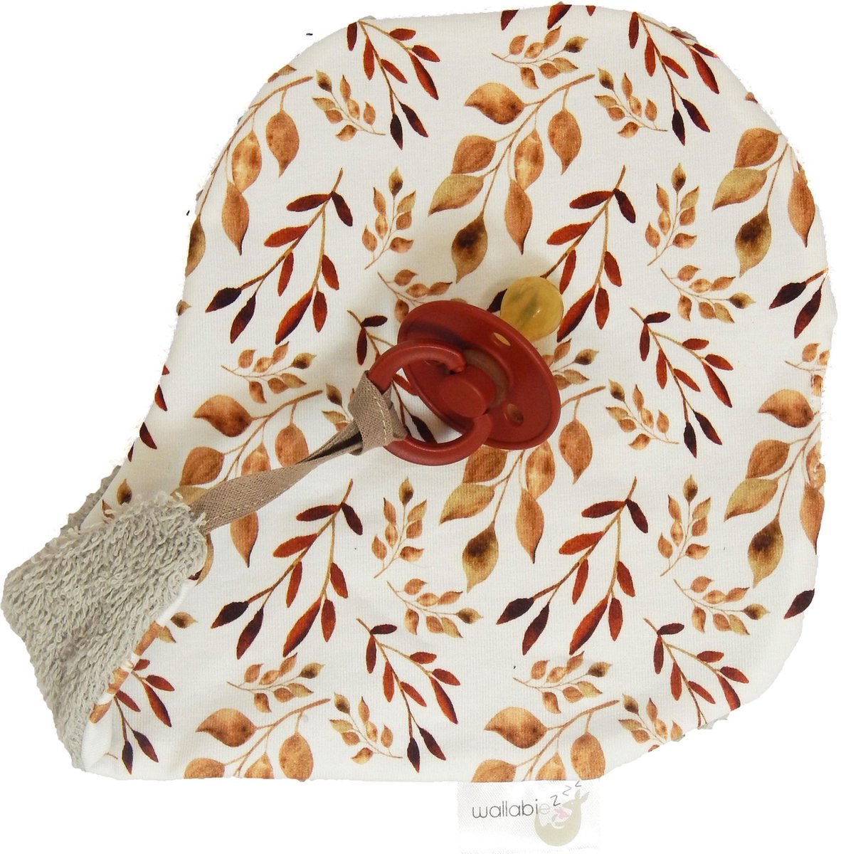 Wallabiezzz - Speendoekje - Knuffeldoekje - Leaves Cognac