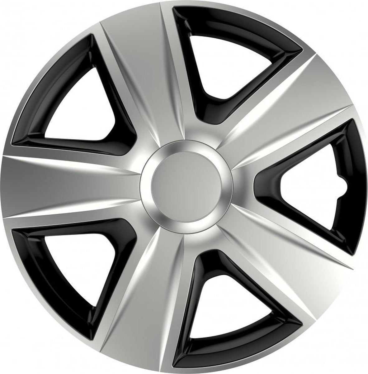 Versaco Wieldoppen Esprit Silver&Black 15 inch - Set van 4