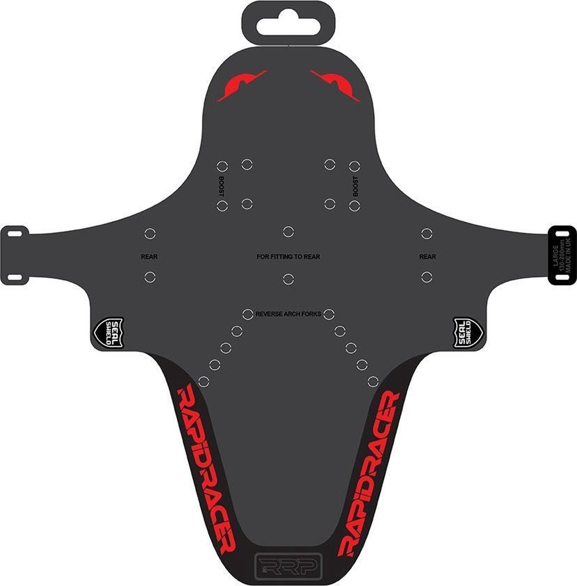 Rapidracerproducts Spatbord Enduroguard Mtb 130-200 Mm Rood