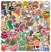 Winkrs | Luiaard Stickers - Schattige Stickers - Dieren Stickers - 50 stuks voor laptop