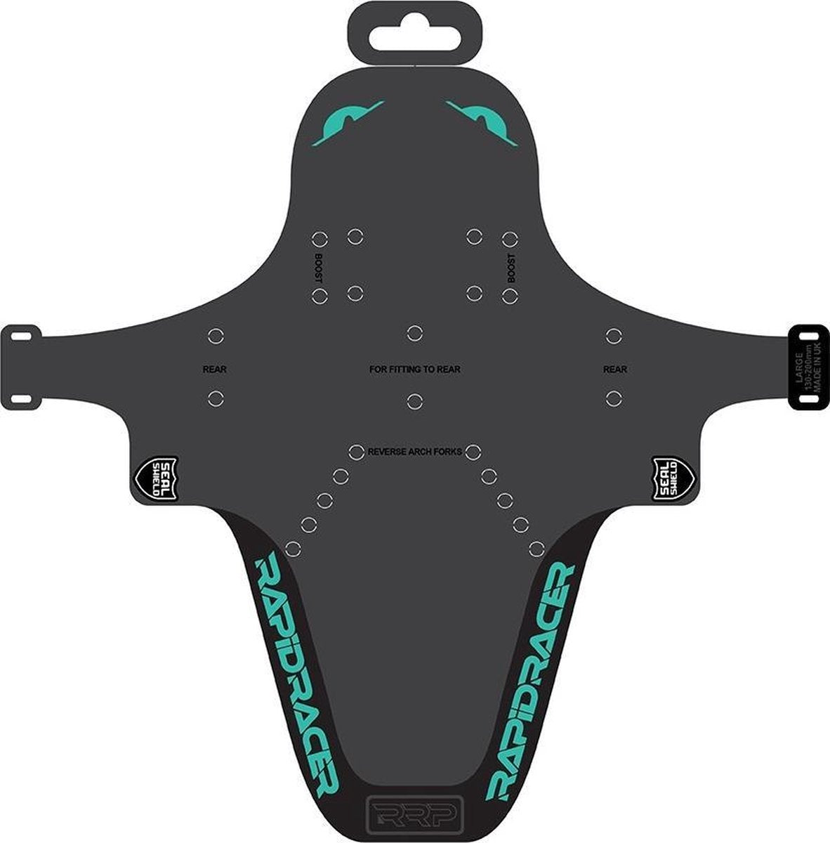 Rapidracerproducts Spatbord Enduroguard Mtb 130-200 Mm Turquoise