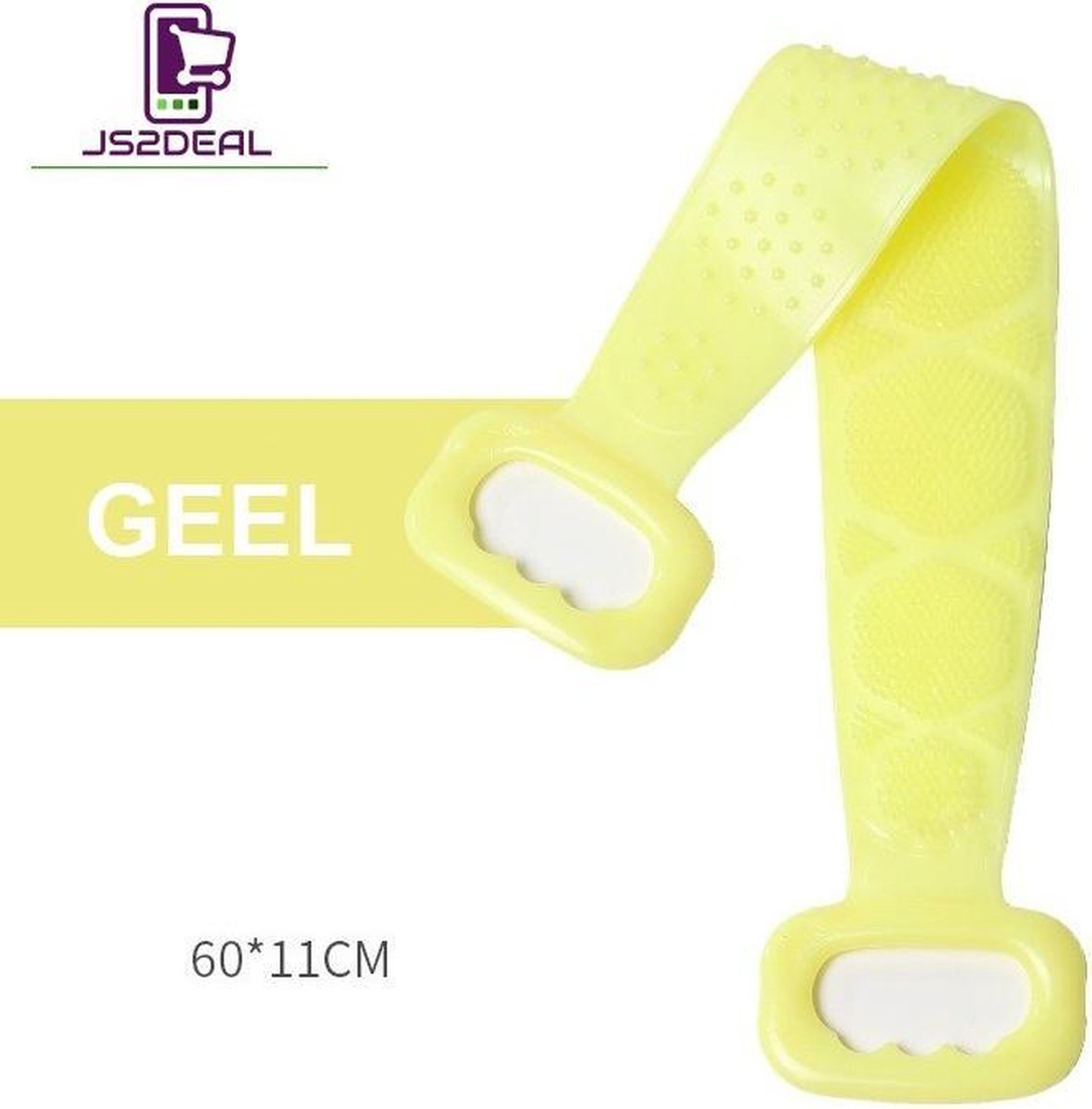 Rugborstel Rug Scrubber Borstel Massageborstel Bad Douche - Geel