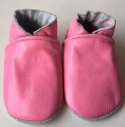 Leren baby slofjes  – roze maat m