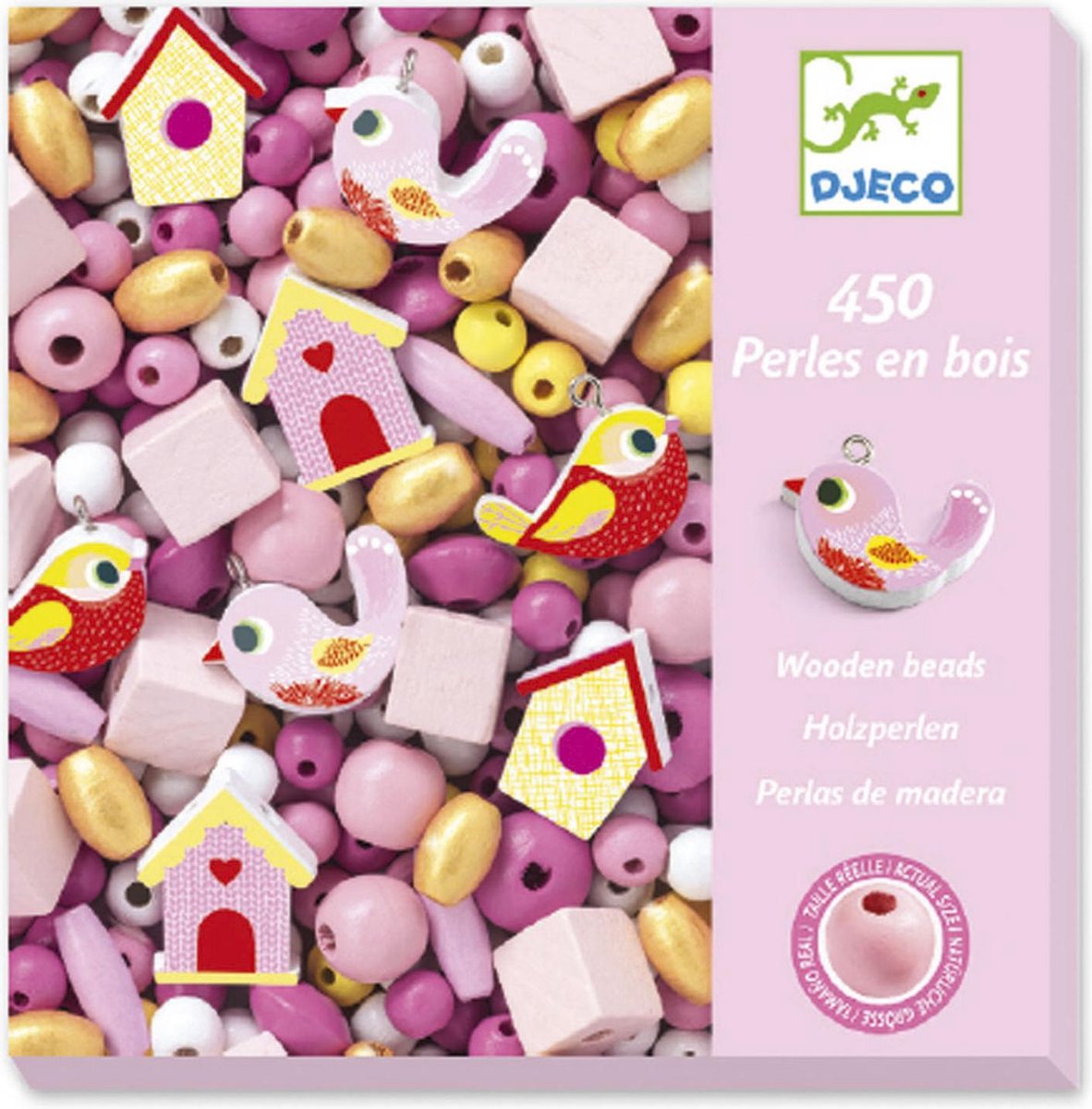 Djeco - Houten Parels Vogels - 4+