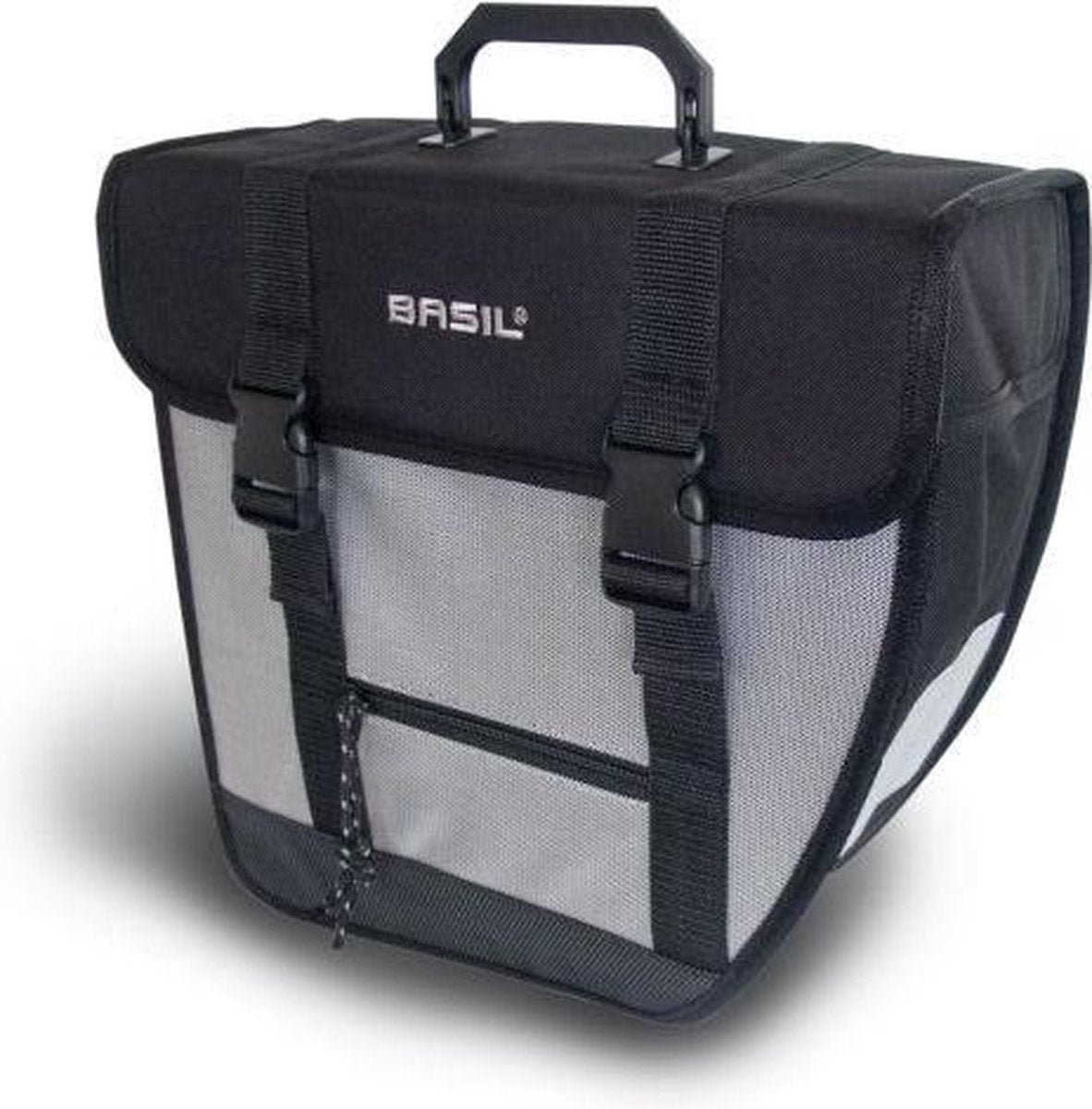 Enkele pakaftas Basil Tour Single rechts 17 liter - zwart / zilver