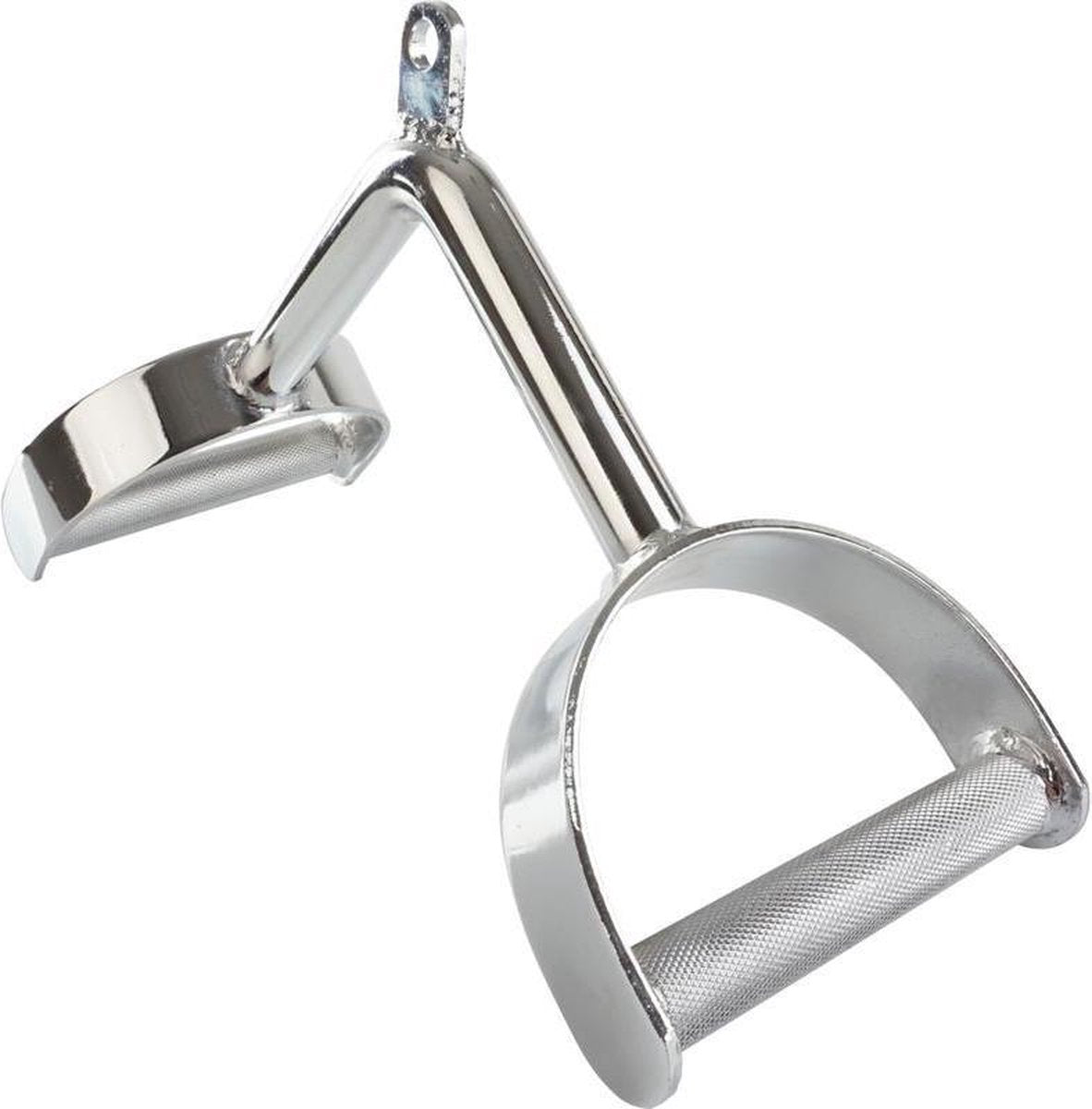 ScSPORTS® Roeigreep - Triceps bar - Verchroomd staal - Cable handle voor lat pulley of krachtstation - Parallelle grepen