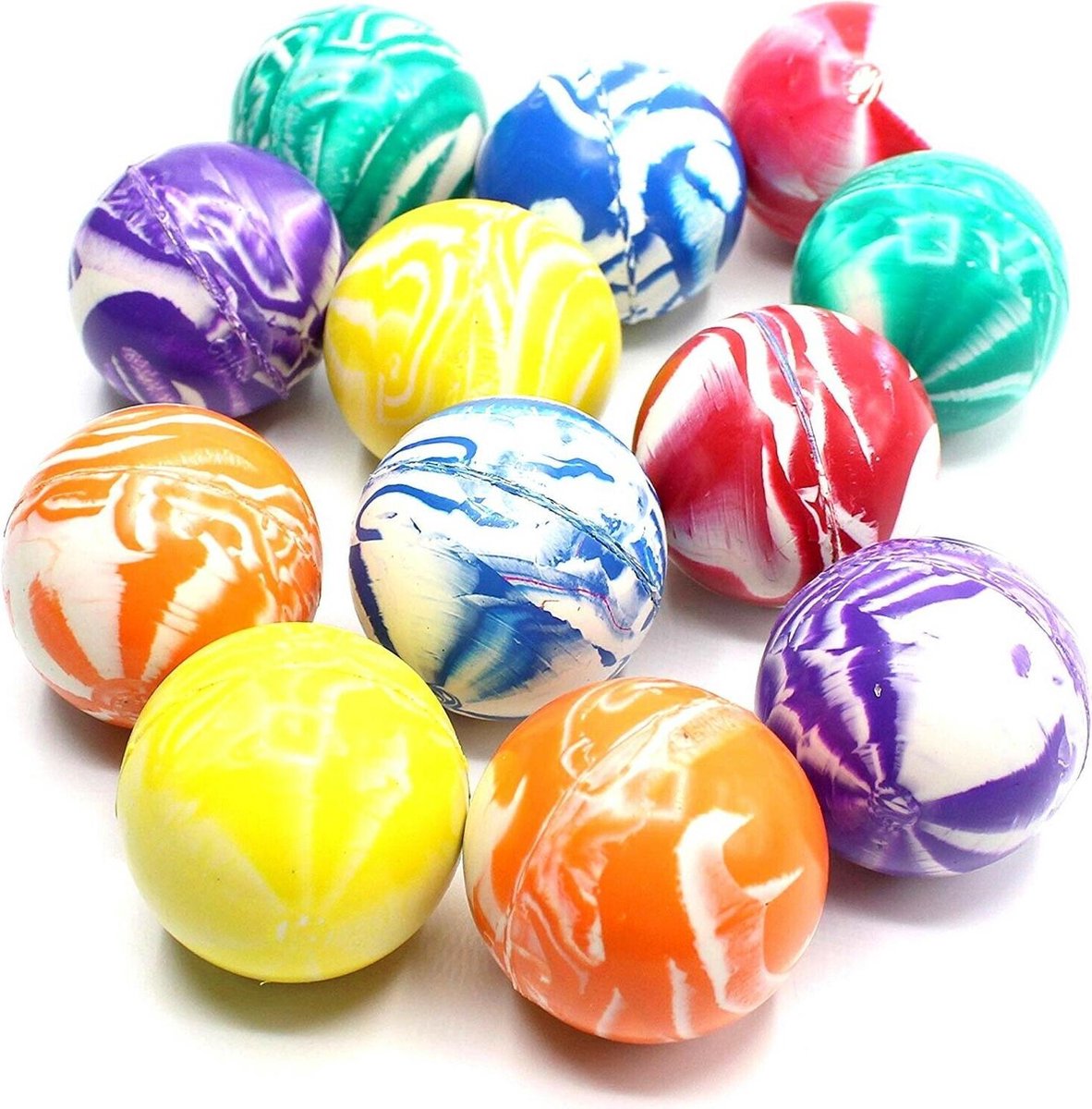 100 stuks stuiterballen multicolor 2
