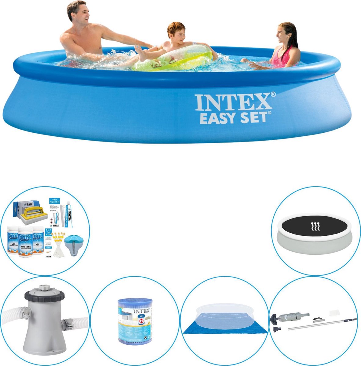 Intex Easy Set Rond 305x61 cm - Zwembad Combinatie Pakket