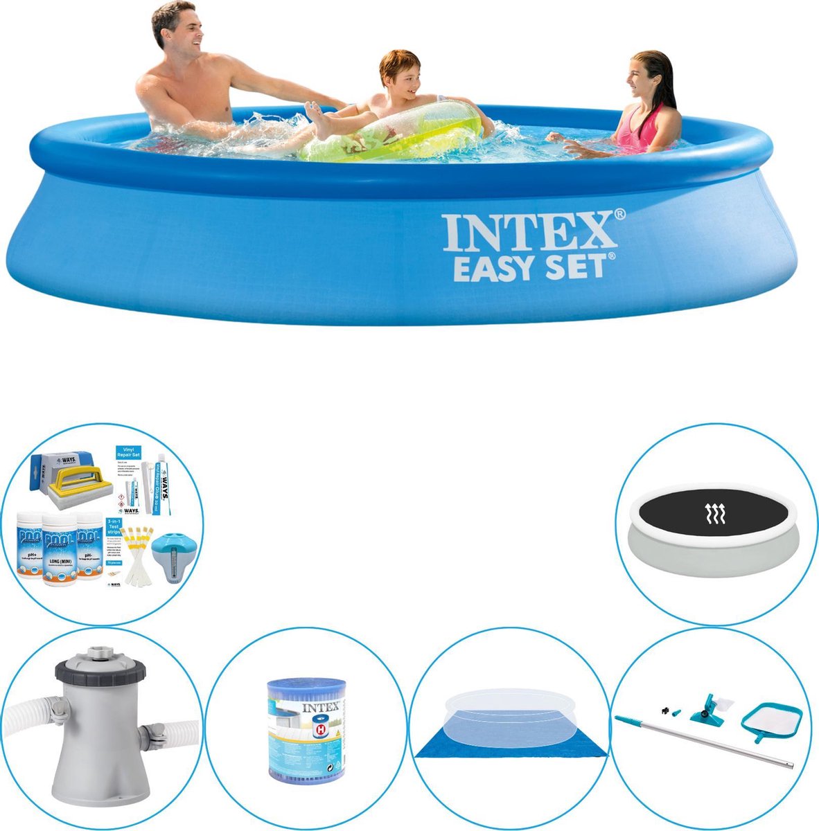 Intex Easy Set Rond 305x61 cm - Zwembad Combinatie Deal