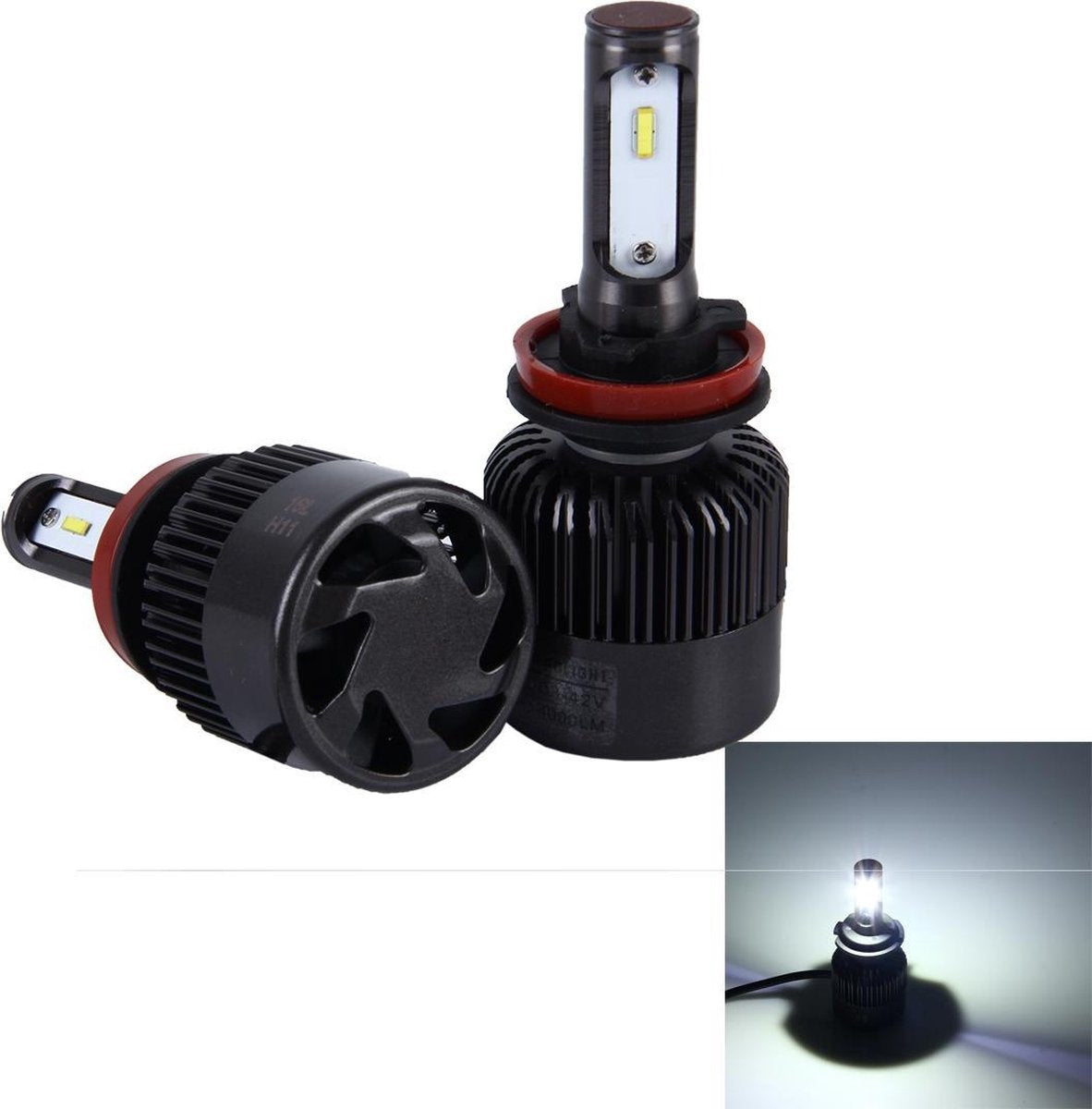 2 stuks H8 / H11 30W 4000lm 6000K auto LED-koplamp met 6 Philip Lampen