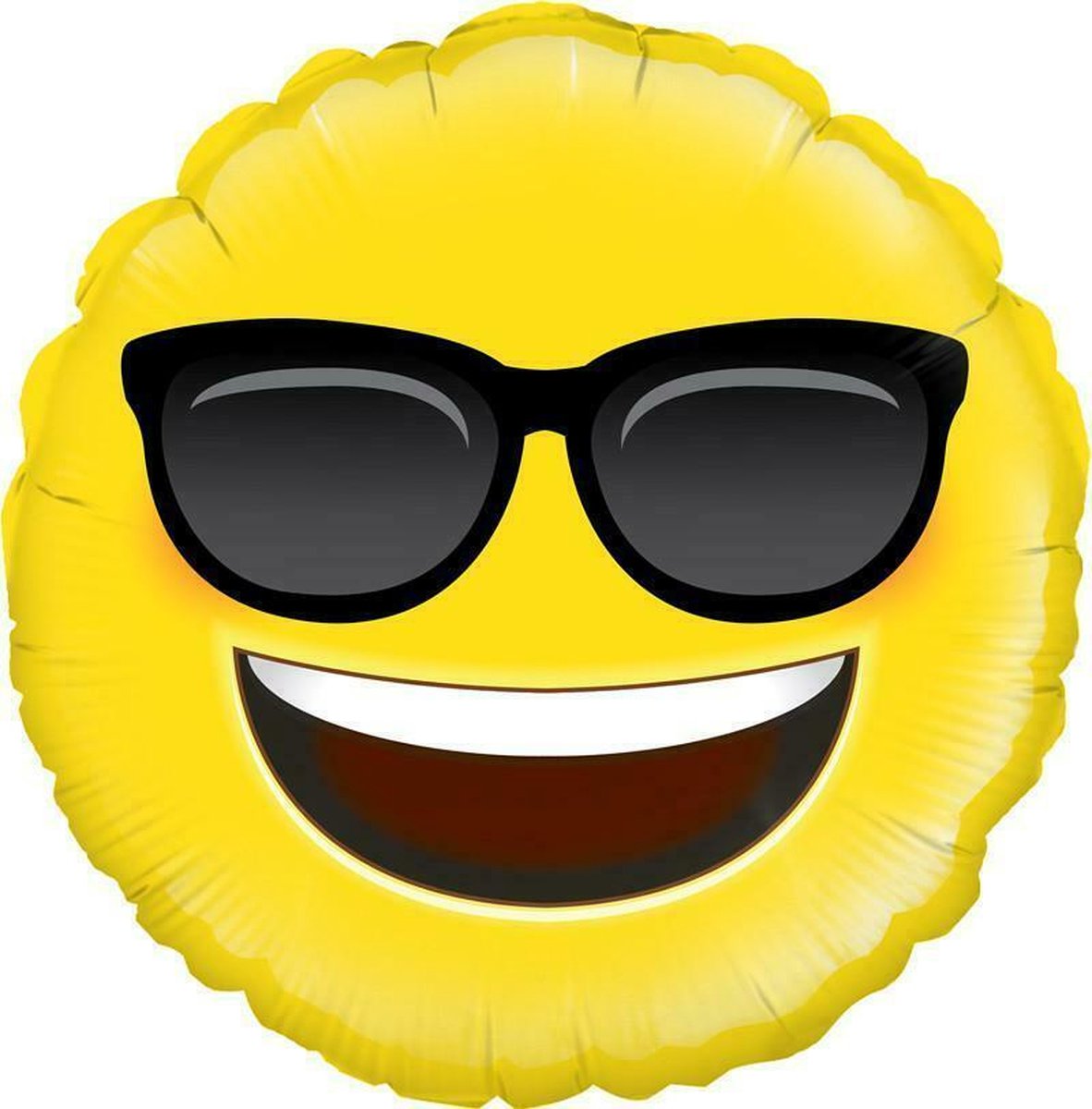 Ballon 46 cm ( flat ) smile - smiley emoji professionele kwaliteit