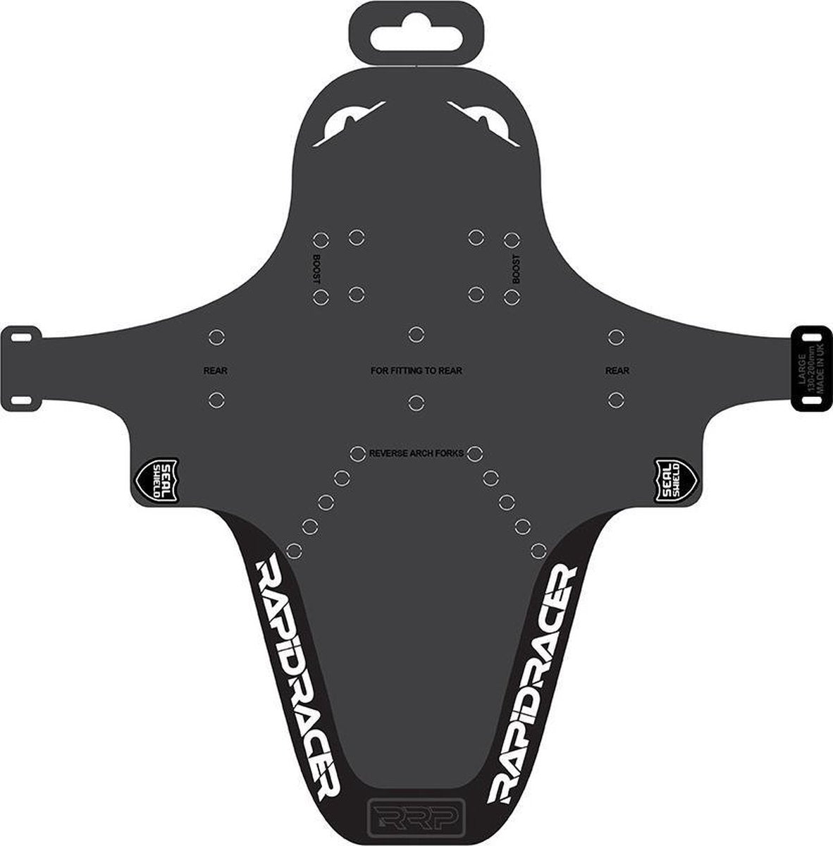 Rapidracerproducts Spatbord Enduroguard Mtb 130-200 Mm Wit