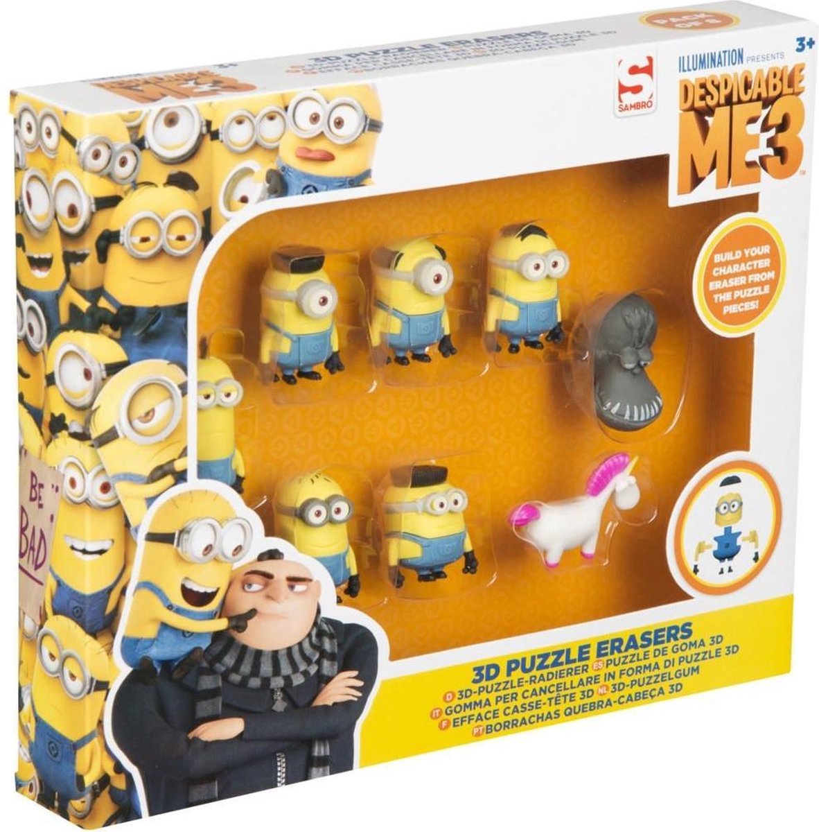 Despicable Me 3 Puzzelgom (8-pack)