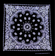 Bandana bloem Zwart