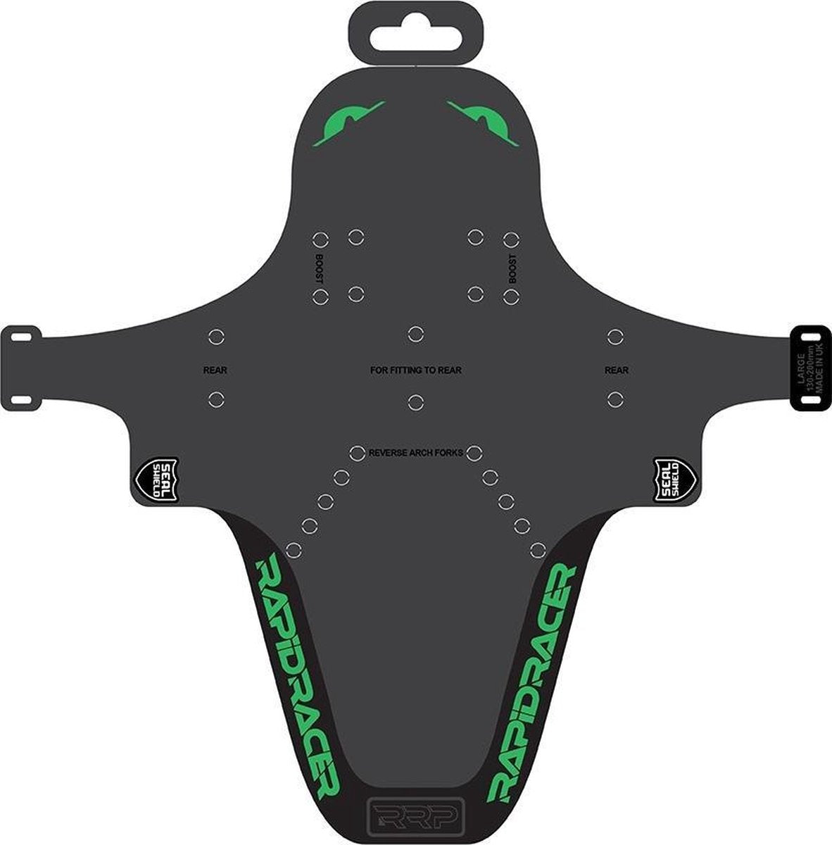 Rapidracerproducts Spatbord Enduroguard Mtb 130-200 Mm Groen