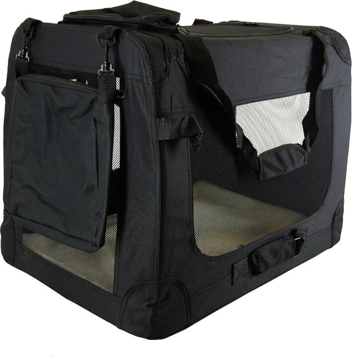 Auto Bench reisBench nylon Bench - honden Bench XL Zwart 81x58x58cm | stoffen bench | vouwbench | softbench - Honden 25-35kilo