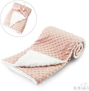 Soft Touch Deken Deluxe Bubble Mink 70 X 100 Cm Fleece Roze