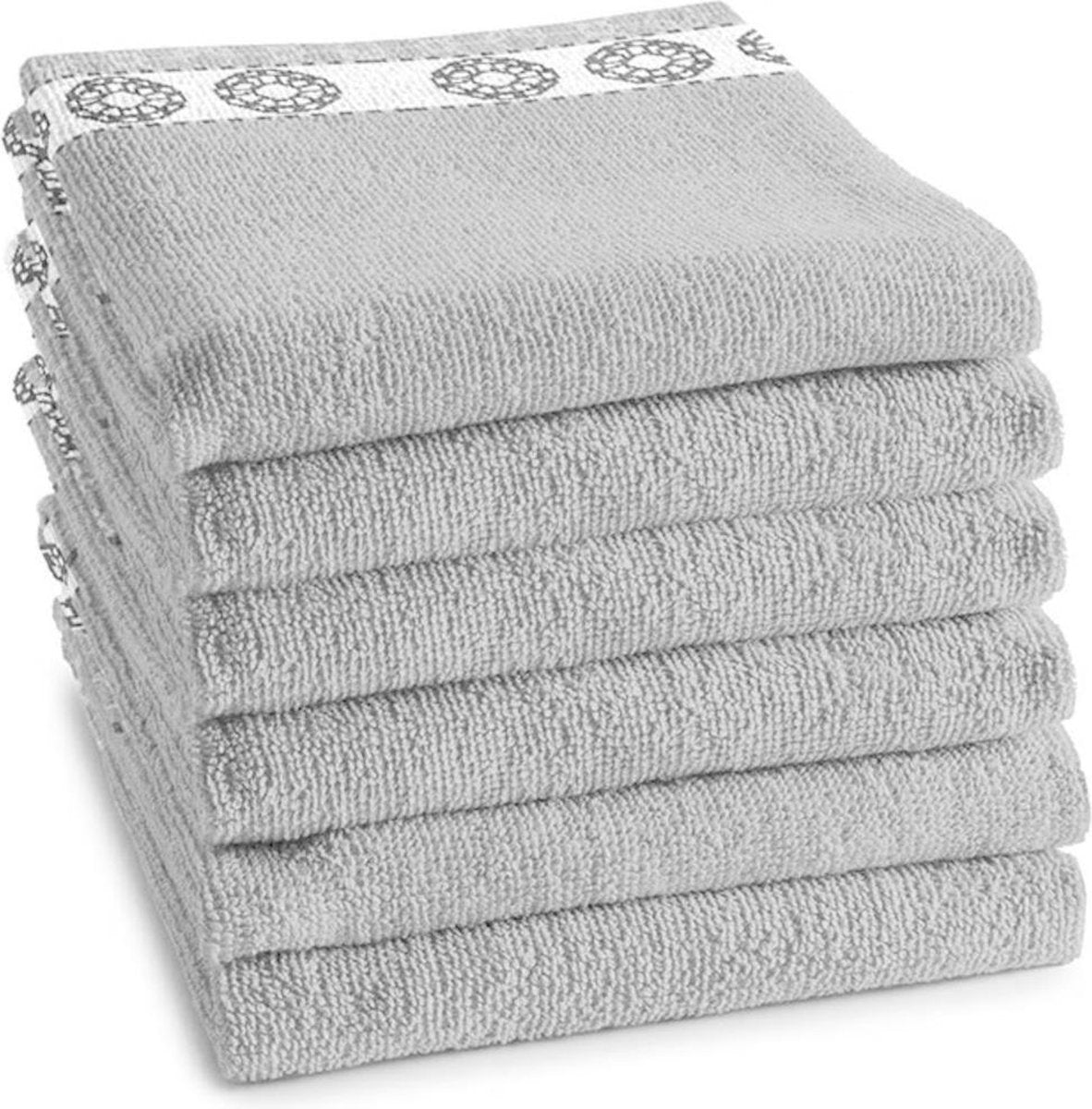 DDDDD Lace Keukendoek (6 Stuks) - 50x55 cm - Grey