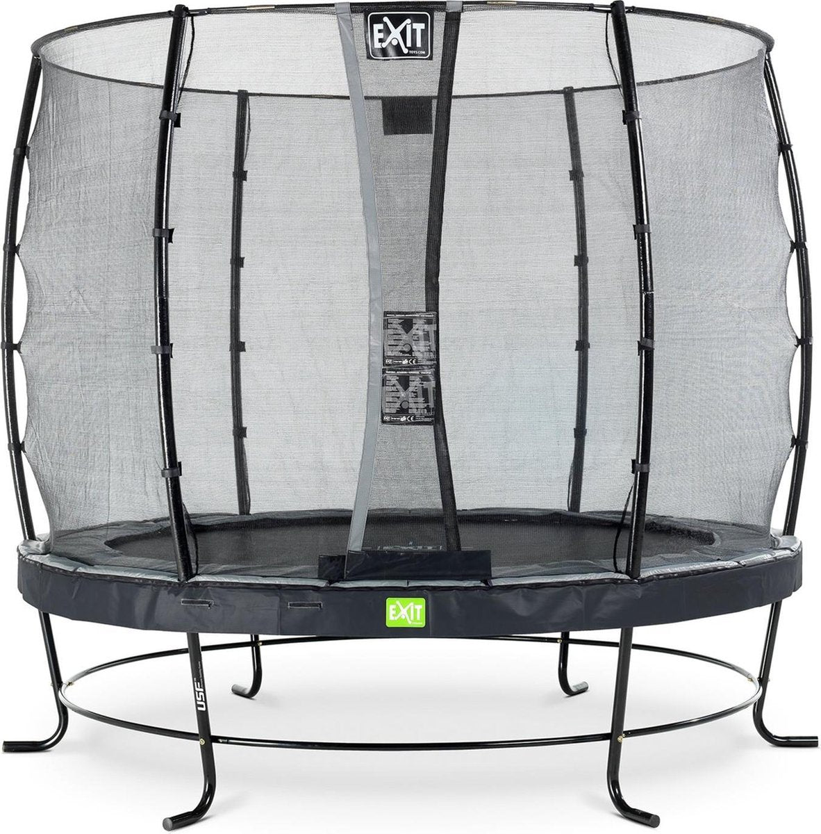 Trampoline EXIT Elegant - ø253cm met veiligheidsnet Economy - zwart
