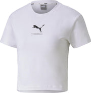 PUMA Nu Tility Fitted Tee Dames Sportshirt - Puma White - Maat XL