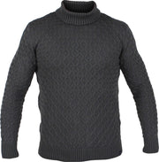 Ferlucci - Exclusieve Heren Trui Col - Grof Gebreid - Model Tito - Antraciet