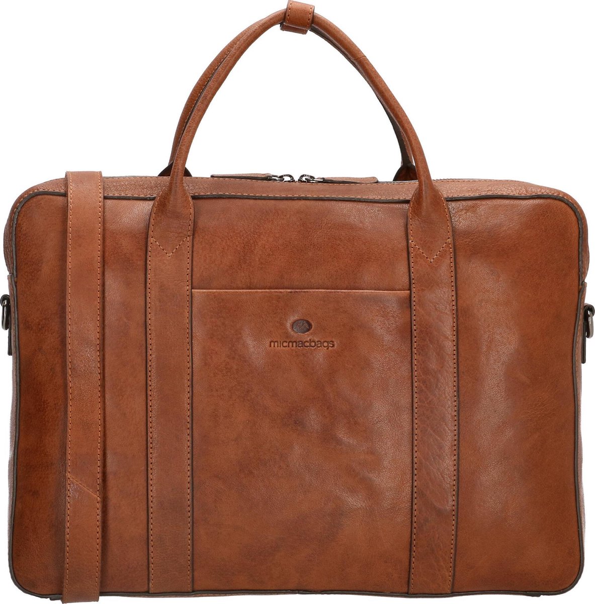 Micmacbags Legacy Cognac Laptoptas  - bruin