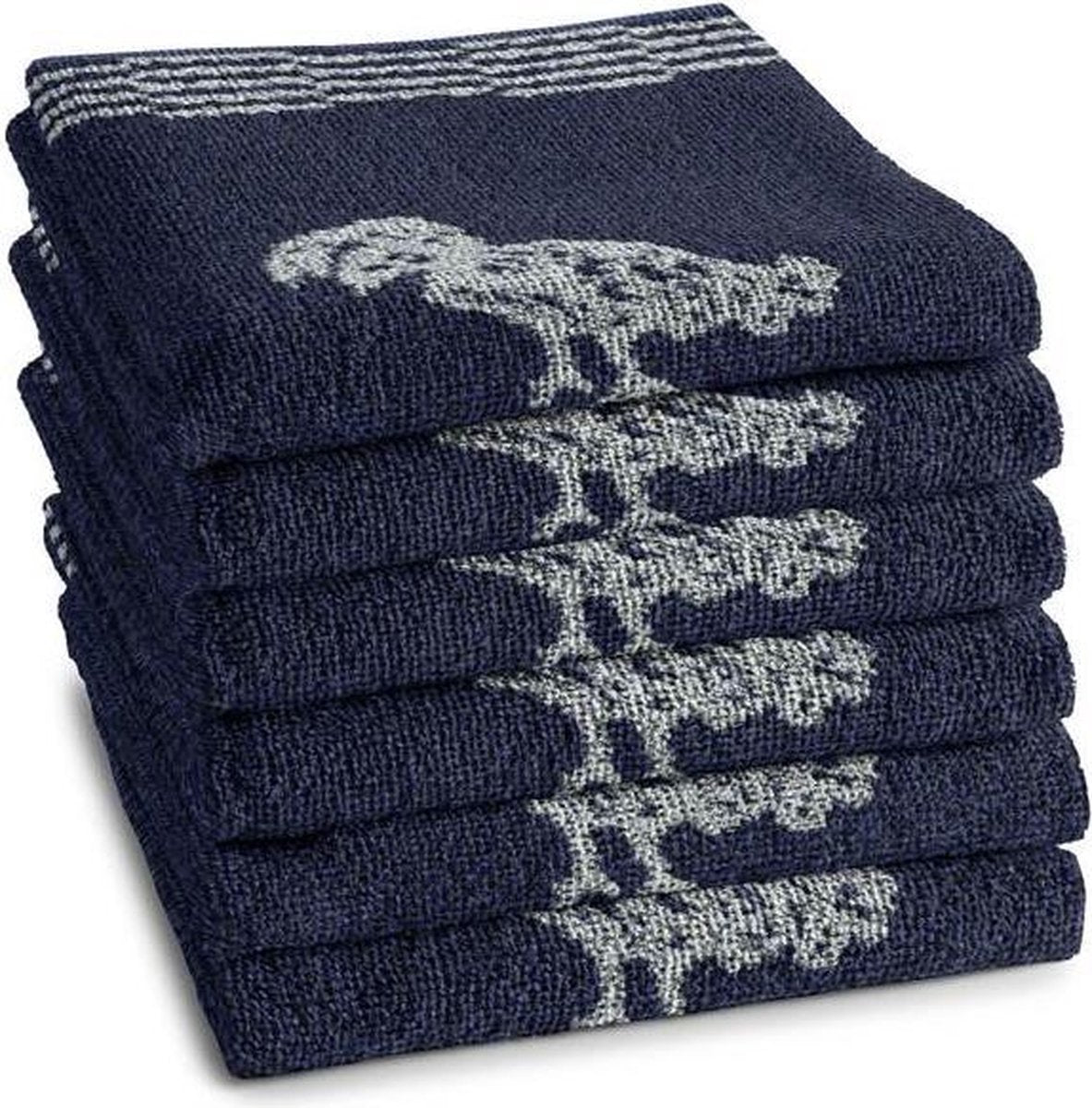 DDDDD Goodmorning - Keukendoek - 50x55 cm - Set van 6 - Blue