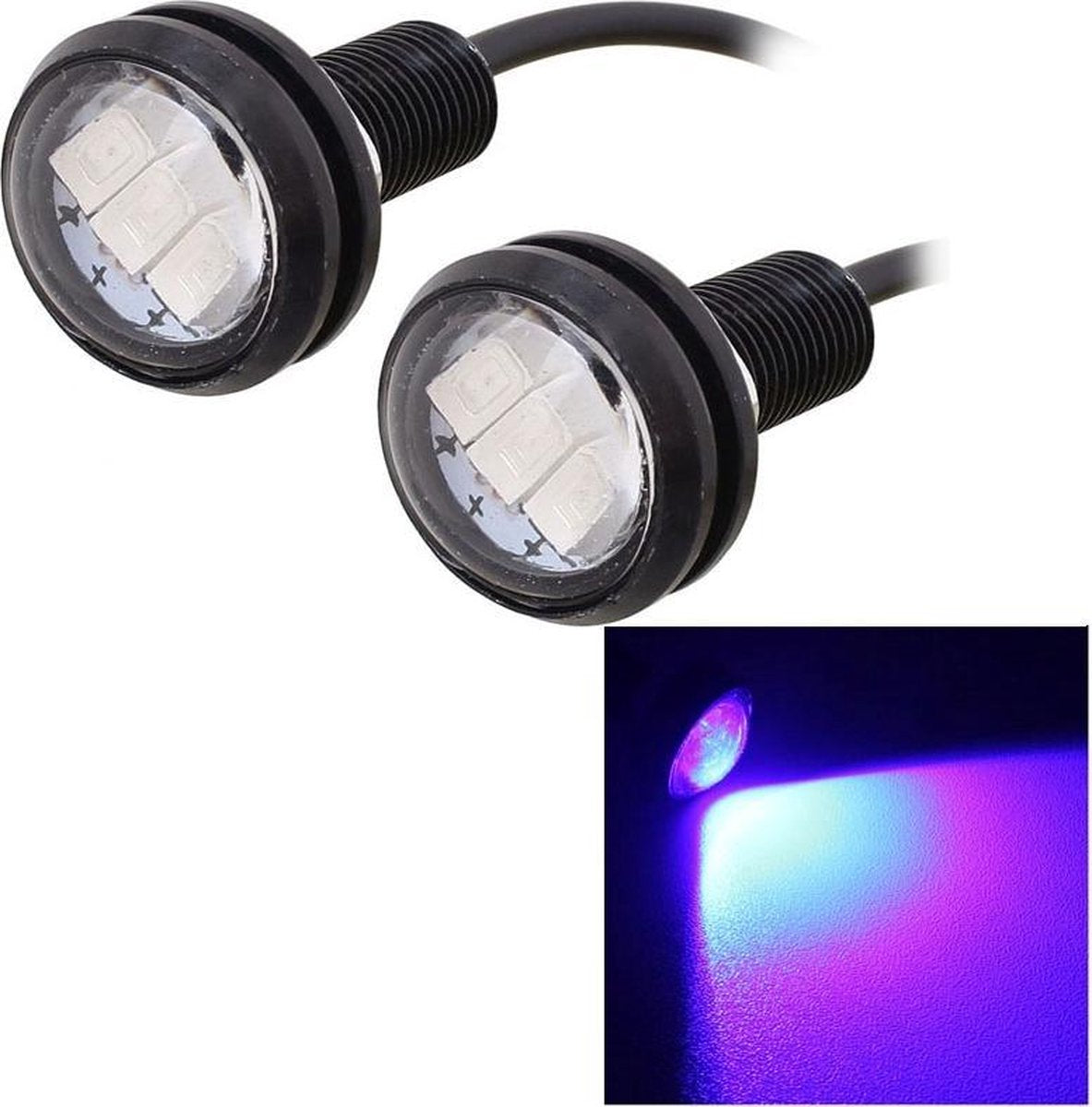 2 STUKS 22.5mm 1.5W 150LM Blauw Licht 3 LED SMD 5630 Spotlight Eagle Eye Light Dagrijverlichting voor voertuigen