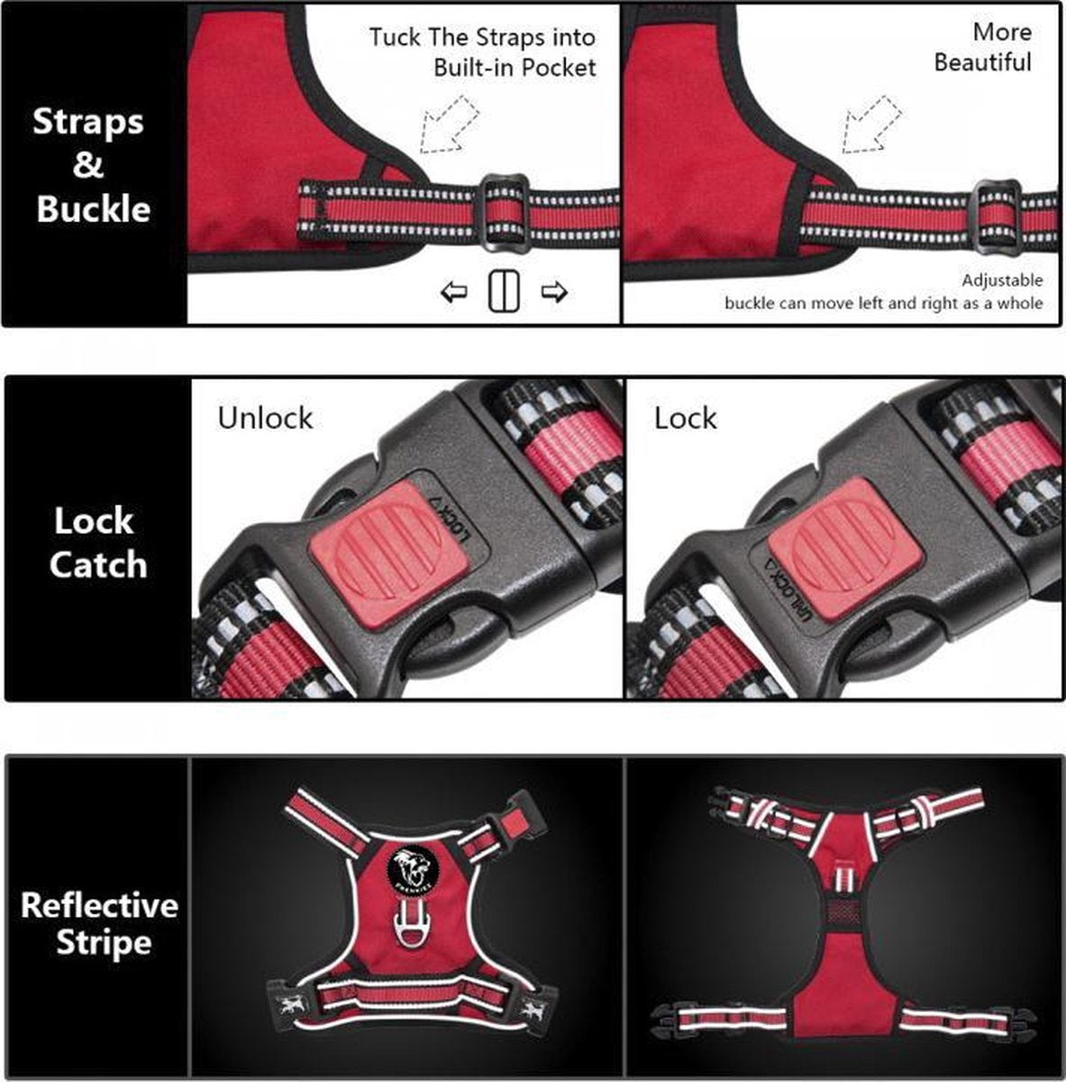 Frenkiez Reflective No Pull Comfort Harness