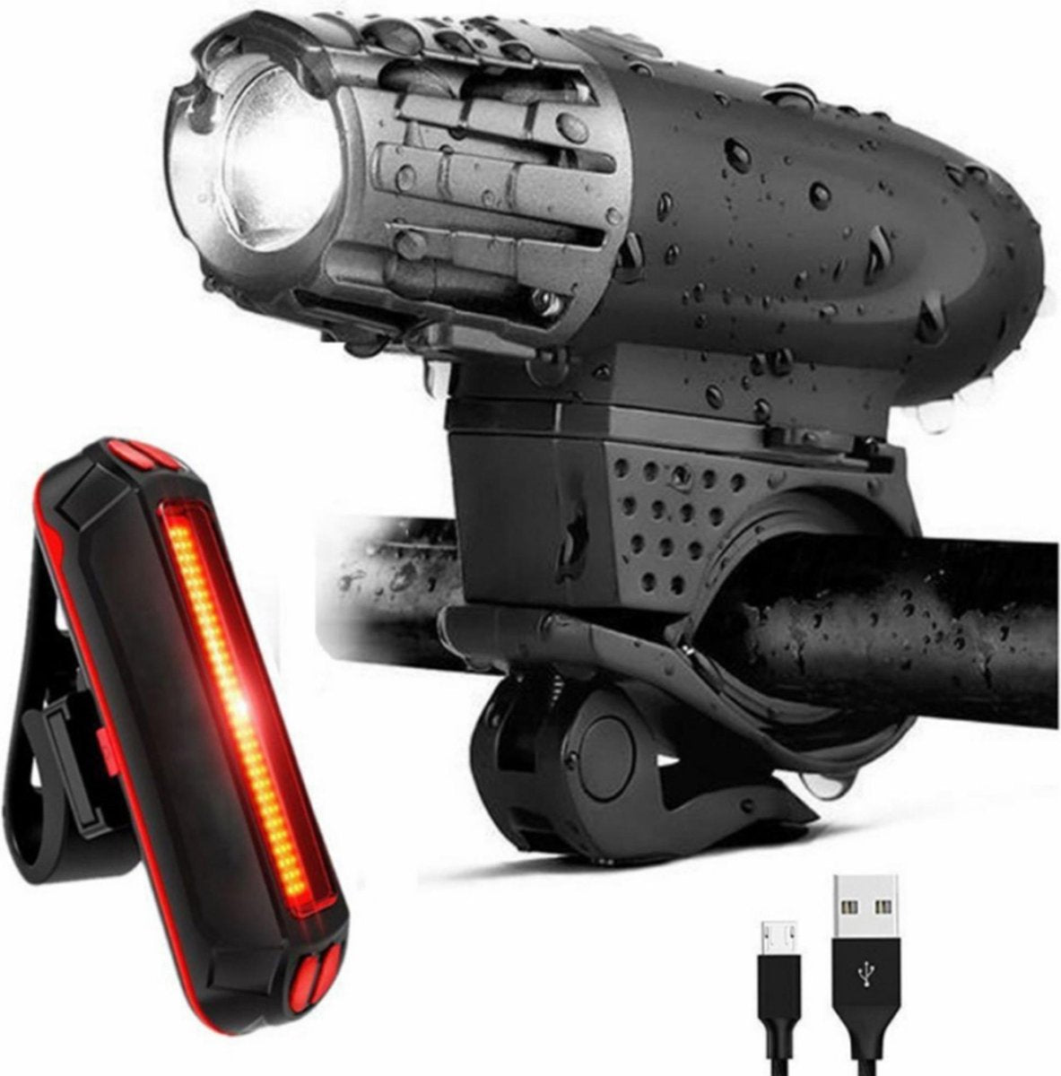 Fietsverlichting Set - Fietsverlichting Usb Oplaadbaar - Fietslicht voor en achter