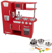 Kidkraft Rode Vintage Keuken Met Pannenset