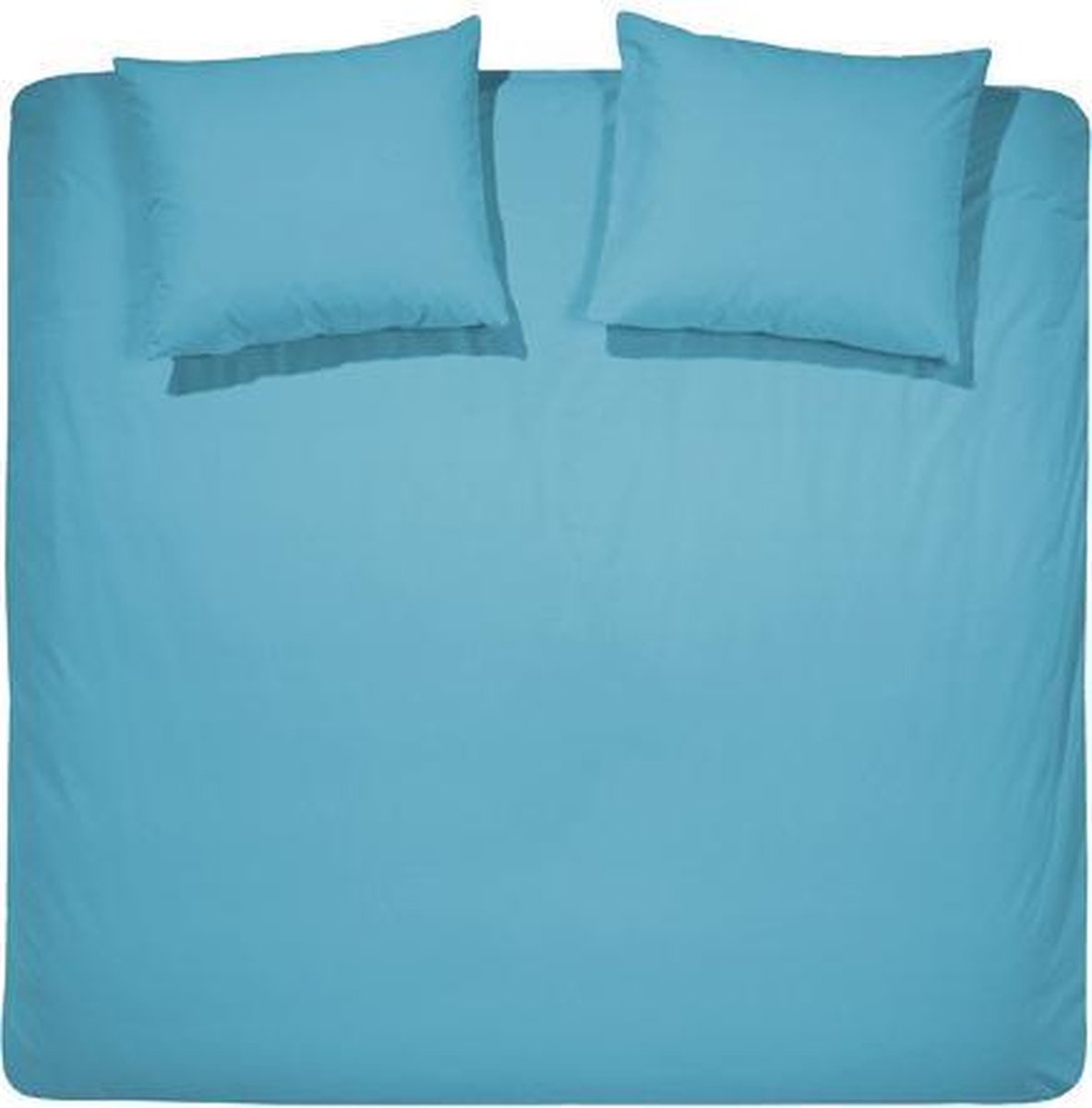Dekbedovertrekset katoen 200 x 200/220 (63) turquoise uni Damai