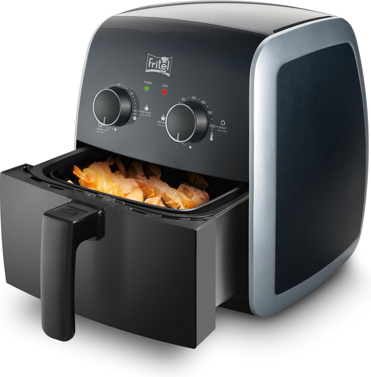 Fritel 5801 SnackTastic - Hetelucht friteuse 3.2L 1450W - Zwart/Grijs