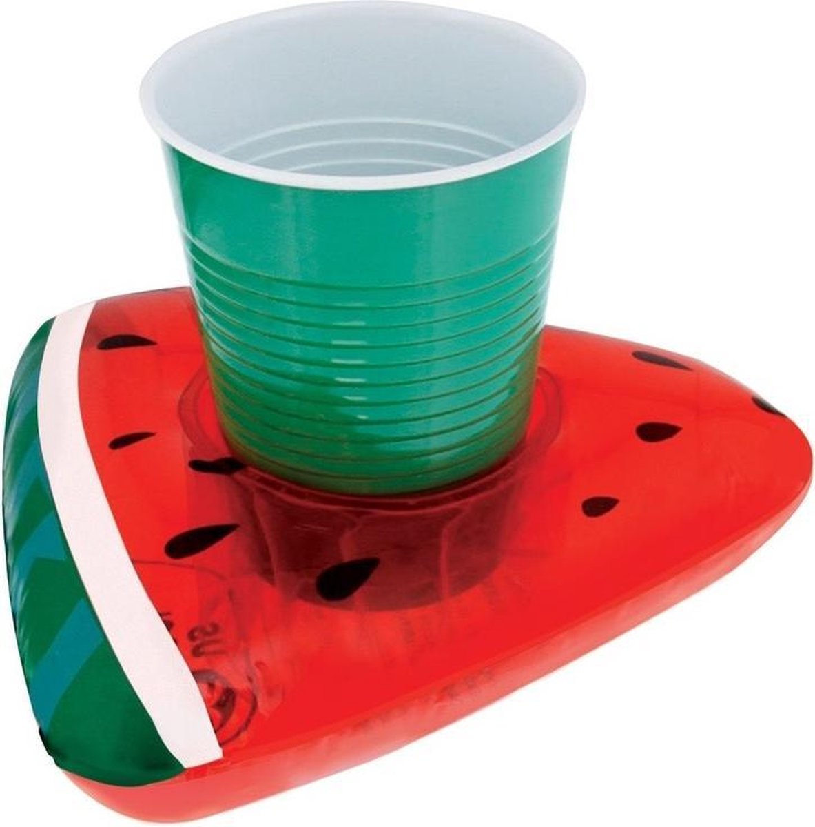 Opblaasbare drankhouder watermeloen 19 cm