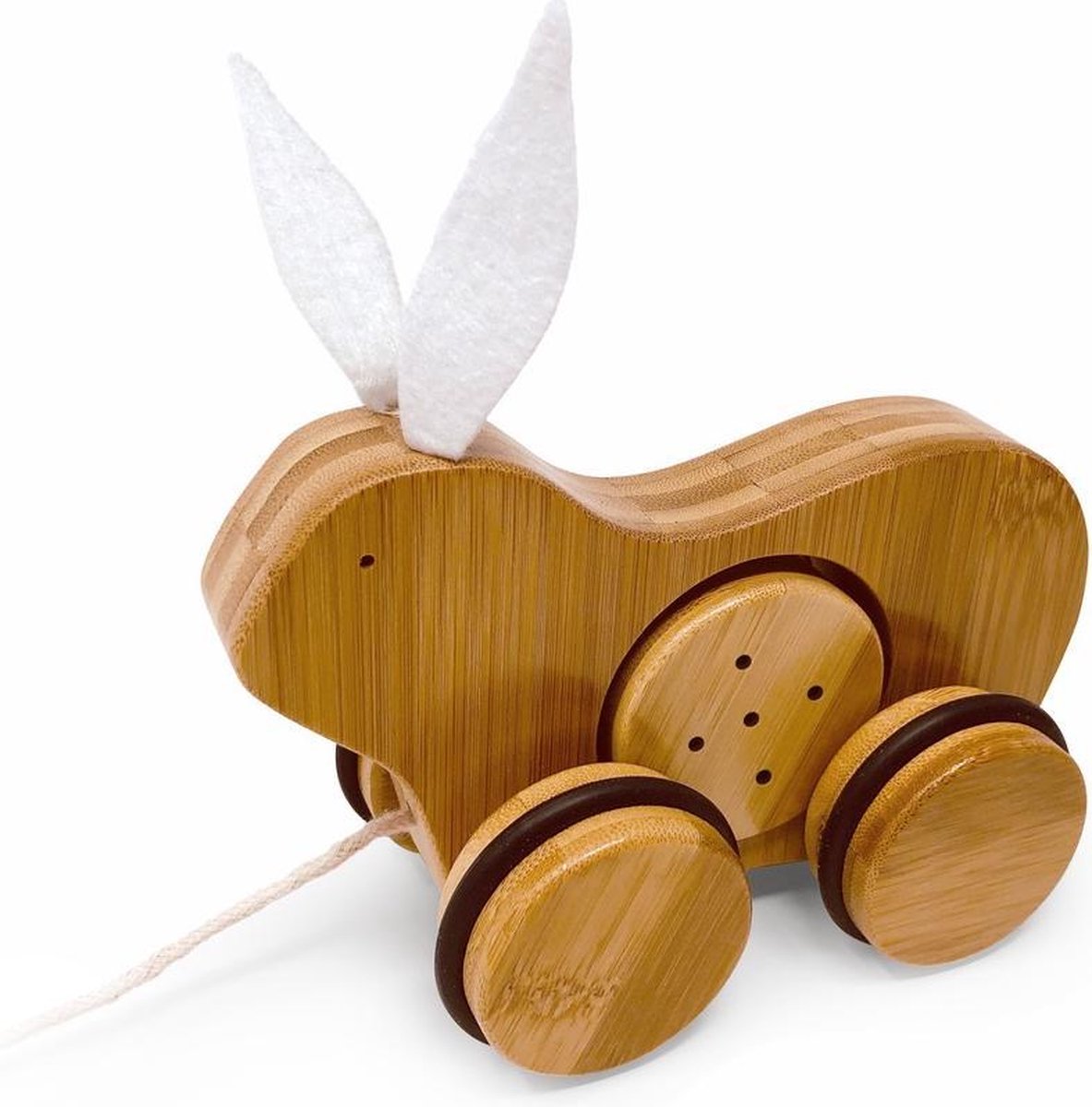Kinderfeets - Houten Trekfiguur - Bamboo - Konijn